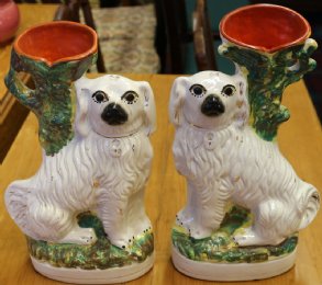 Pr 19th Cent "Wally Dog" Vases - SOLD