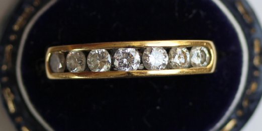Gold, Diamond, Half Hoop Eternity Ring - SOLD