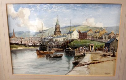 Tom Paterson , Scottish Harbour Scene - SOLD