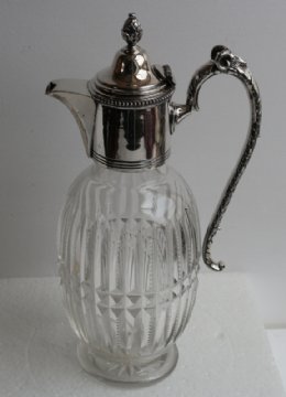 Glass & Silver Plated Claret Jug