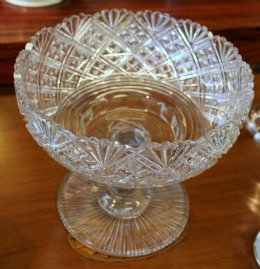 Large Victorian Footed Crystal Bowl - SOLD