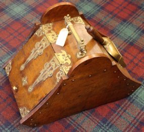 Brass Mounted Coal Box