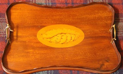 Inlaid Mahogany Tray