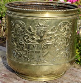 Large Brass Jardinier