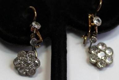 Old Cut Diamond Eardrops 