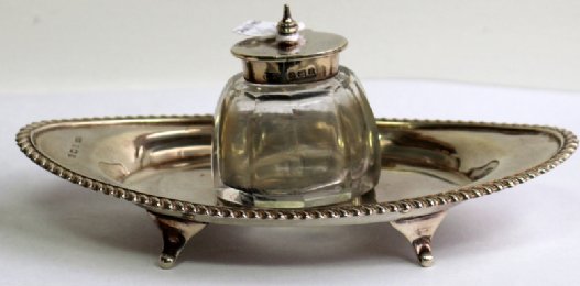 Siver Desk Inkwell