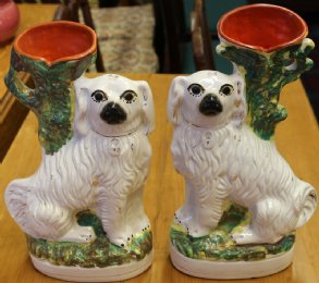 Pr 19th Cent "Wally Dog" Vases