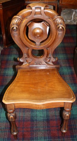 19th cent Mahogany Hall Chair