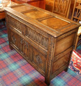 Carved Oak Coffer - SOLD