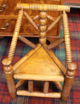 Childs Oak Wood Turners Chair