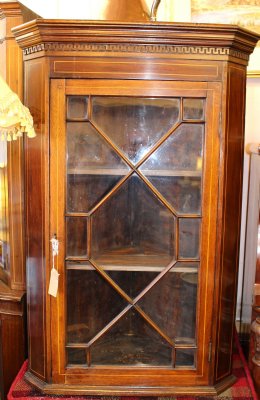 Corner Mahogany Wall Cabinet