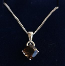 9ct Gold Pendant with Smoky Quartz - SOLD