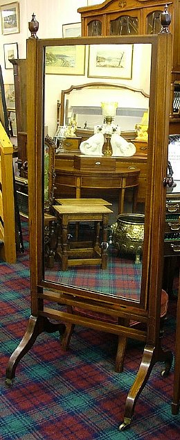 Edwardian Cheval Mirror