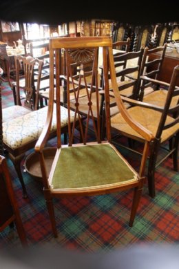 Inlaid Mahogany Armchair - SOLD