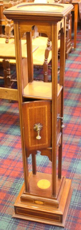 Inlaid mahogany plant stand - SOLD