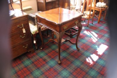 Mahogany Victorian Envelope Games Table