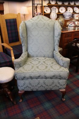 Large Upholstered Wing Chair