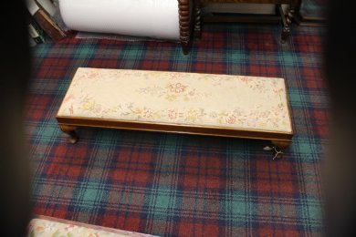 Long Low Tapestry Footstool