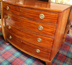 Mahogany Bow Front Chest