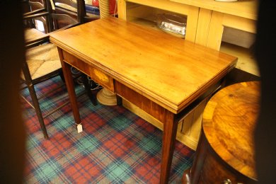 Mahogany Fold Over Tea Table