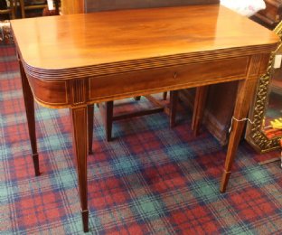 Mahogany Fold Over Tea Table