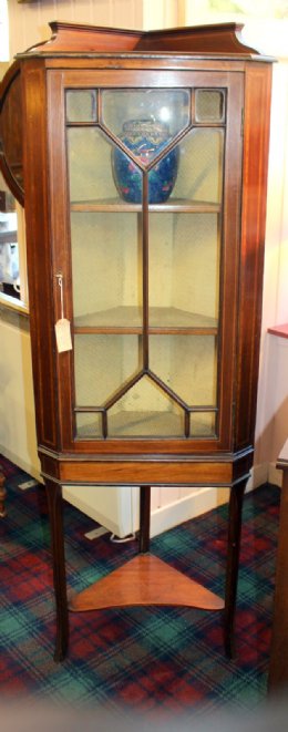 Neat Floor Standing Edwardian Corner Cabinet