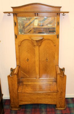 Oak Hallstand with Seat