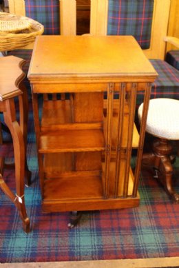 Oak Revolving Bookcase