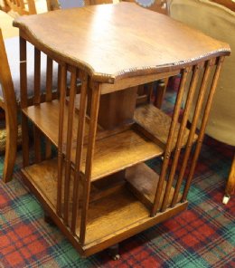 Oak Revolving Bookcase