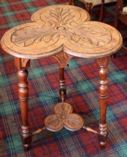 Oak tripod table - SOLD