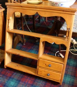 Pine Shelves (with 2 small drawers)