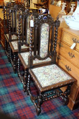 Set of 4 Oak Dining Chairs - SOLD