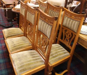 Set of 6 Oak Dining Chairs