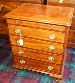 Small 19th cent chest with brushing slide