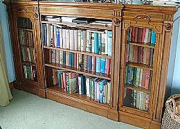 Victorian Burr Walnut Bookcase