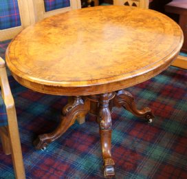 Victorian Walnut Oval Table