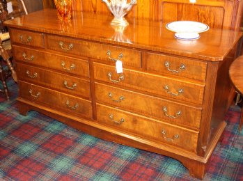 Vintage long mahogany chest