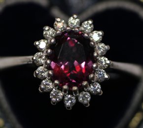 18ct gold, Amethyst & Diamond Ring - SOLD