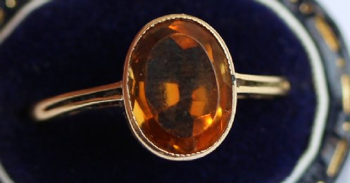 18ct, Gold, Citrine Ring