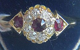 18ct Gold Ruby & Diamond Ring