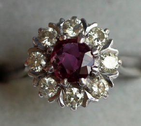 18ct Gold ,Ruby & Diamond Ring