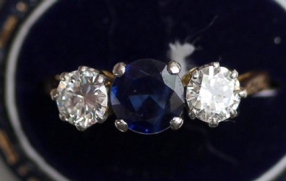 18ct Gold, Sapphire&Diamond Ring