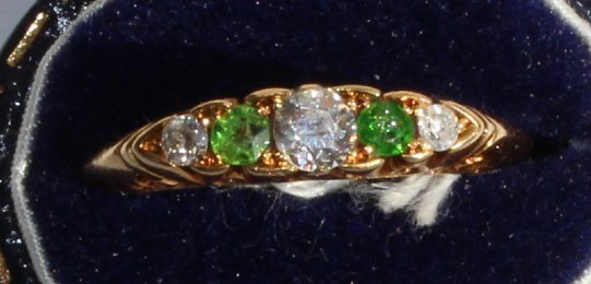 18ct Gold,Emerald & Diamond Ring C1910