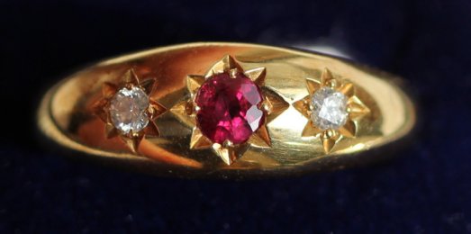 18ct Gold,Ruby & Diamond Ring