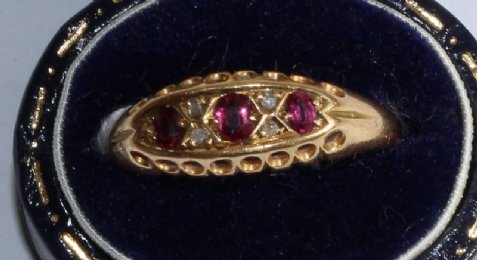 18ct Gold,Ruby & Diamond Ring C1915