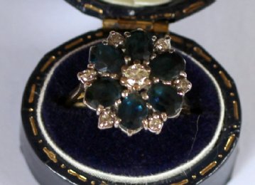 18ct Gold,Sapphire & Diamond Ring