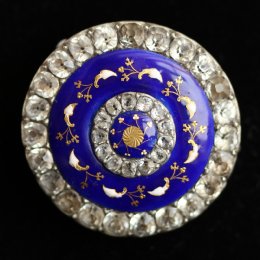 19th cent Enamel & Paste Brooch