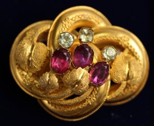 19th cent Gem Set Brooch