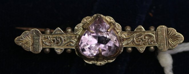 19th cent Gold & Amethyst Brooch - SOLD