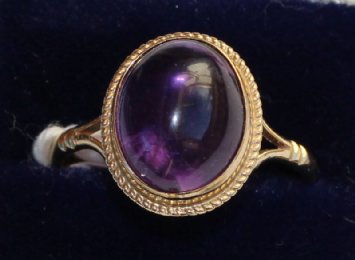 9ct Gold, Amethyst Ring